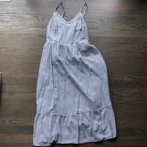 Old Navy Cami Dress - White with Dark Navy Stripes